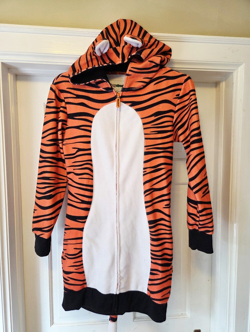 Women's Tipsy Elves Tiger Print Hooded Costume Dress Medium